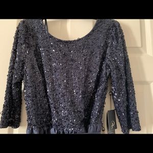 Brand new navy formal dress. Designer adrianna Papell